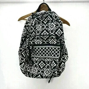 Vera‎ Bradley Tech backpack Concerto pattern Black White Quilted